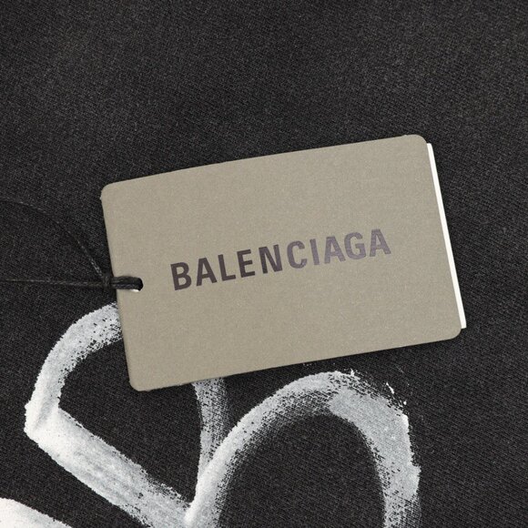 Balenciaga gradient washed damaged hand-painted cursive lettering sweatshirt - Picture 9 of 9
